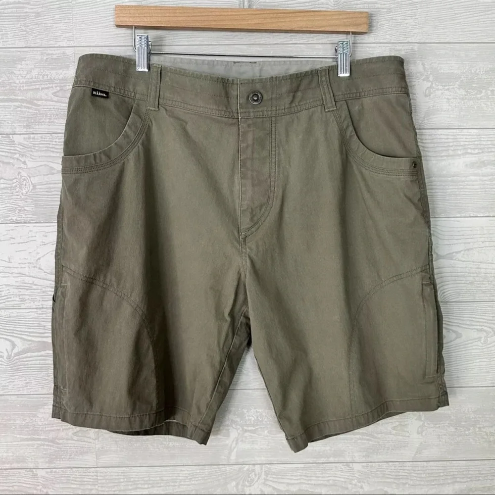 Kuhl Men’s Vintage Patina Dyed Shorts Army Green Size 38